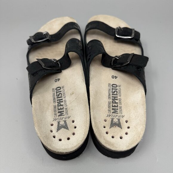 Mephisto Harmony Women's Size 10 US Black Leather Sandals - Picture 5 of 7